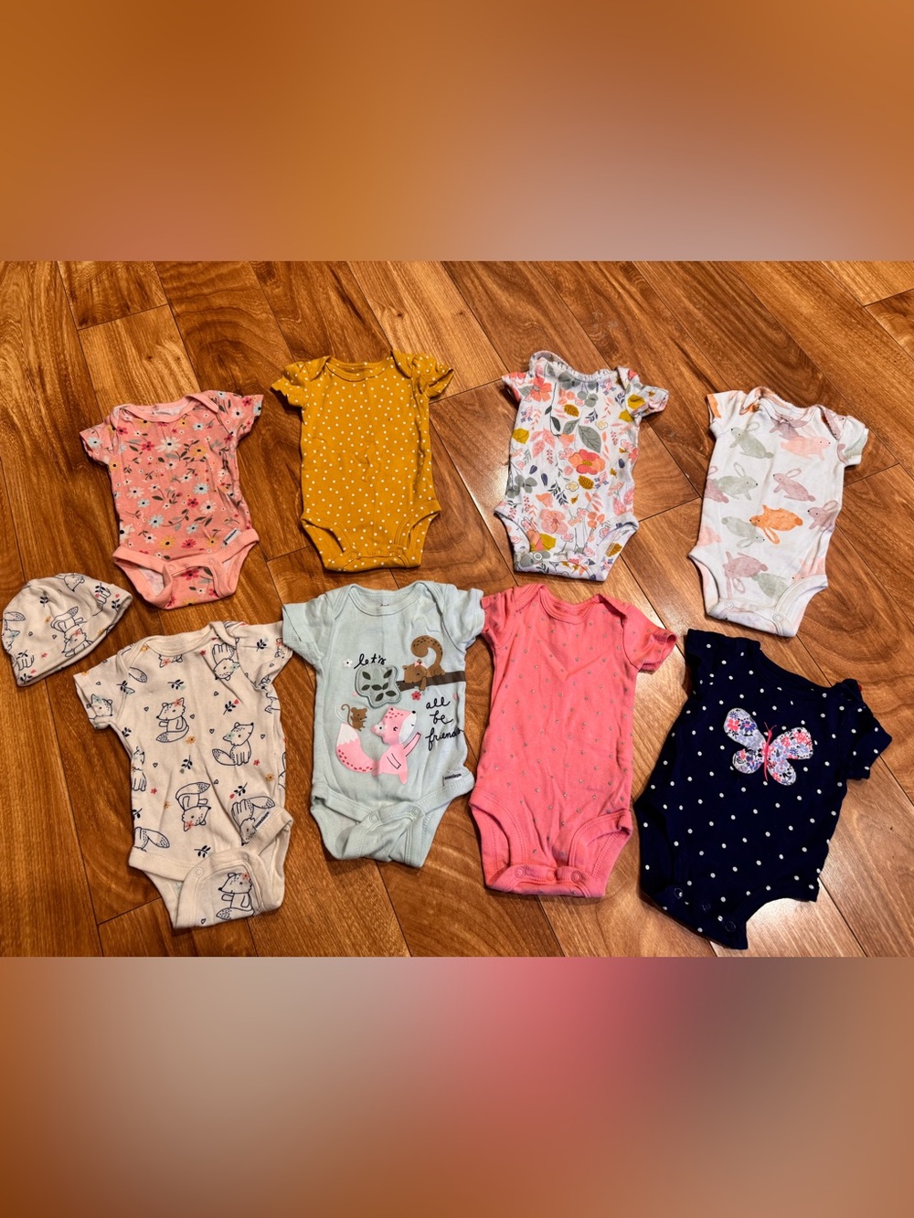 Newborn baby girl onesies 100% cotton